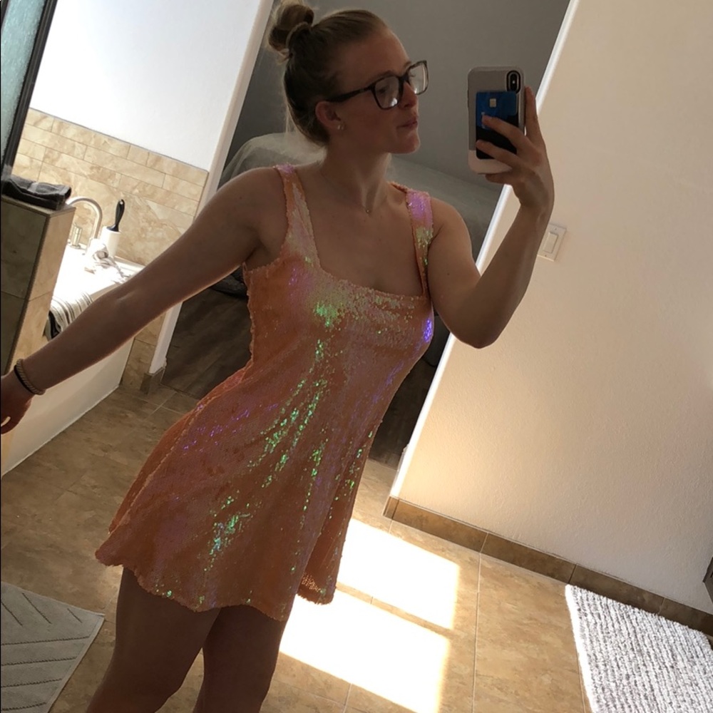 Sparkly pink party dress